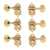 Waverly High Ratio Guitar Tuners with Vintage Oval Knobs for Solid Pegheads, Titanium, 3L/3R