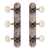 Golden Age Restoration Tuners for Slotted Peghead Guitar - Scallop-end, Relic nickel, cream knobs