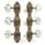 Golden Age Classical Guitar Tuners, Relic brass with pearloid knobs