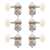 Waverly Guitar Tuners with Ivoroid Butterbean Knobs for Solid Pegheads, Nickel, 3L/3R