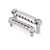 TonePros LPS02 Tune-o-matic Bridge and Tailpiece Set, Nickel, Un-notched