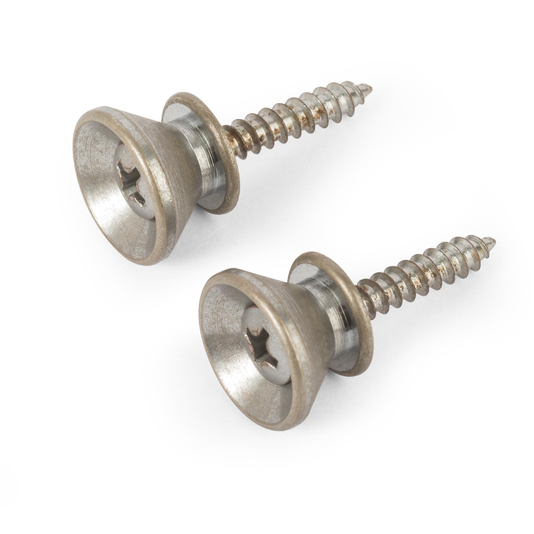 Strap Buttons, Relic Chrome, set of 2 Strap Buttons, Relic Chrome, set of 2