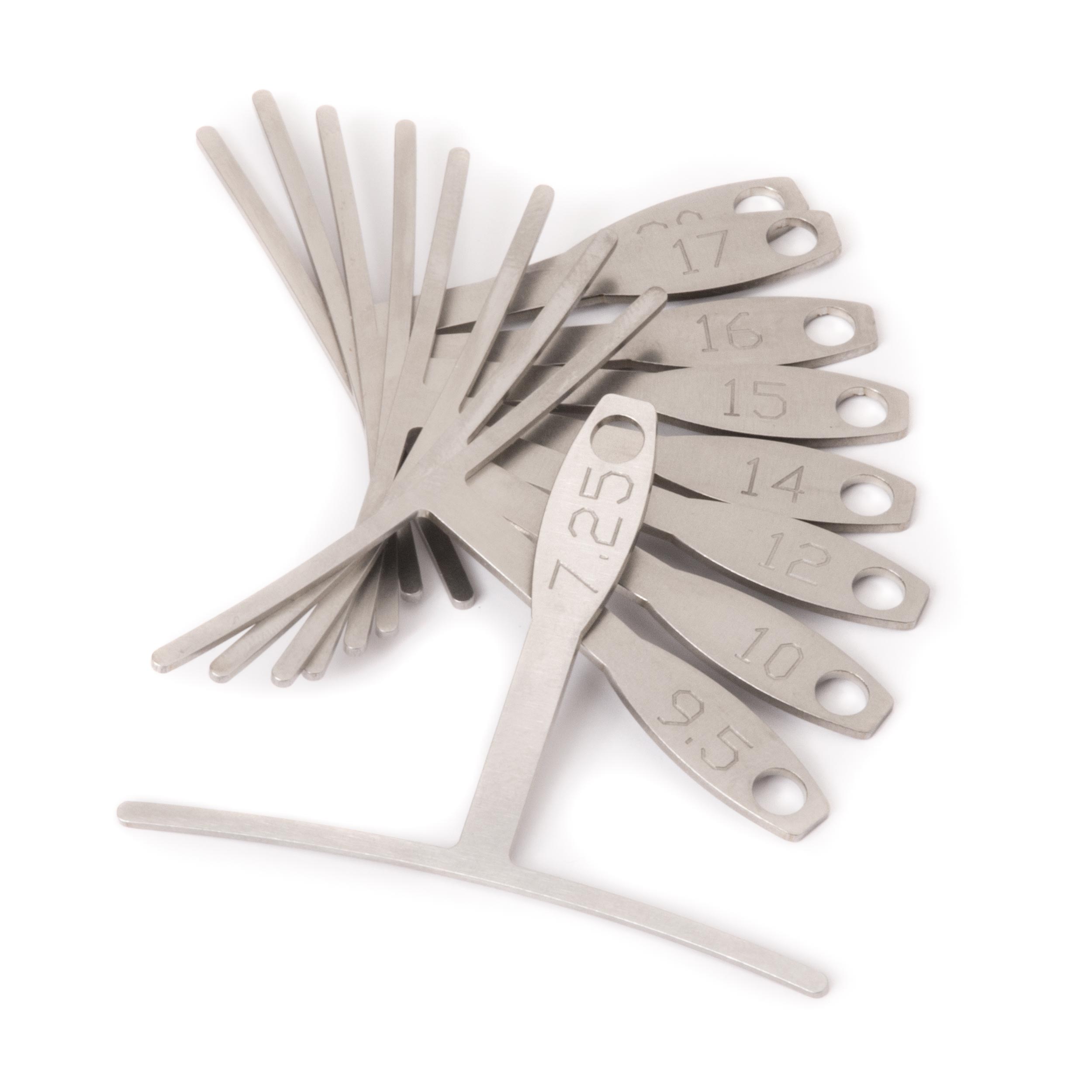 Understring Radius Gauges, Standard width, set of 9 Understring Radius Gauges, Standard width, set of 9