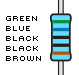 Resistors, 560-ohm, 1% tolerance Resistors, 560-ohm, 1% tolerance
