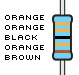 Resistors, 330K-ohm, 1% tolerance Resistors, 330K-ohm, 1% tolerance