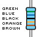 Resistors, 560K-ohm, 1% tolerance Resistors, 560K-ohm, 1% tolerance