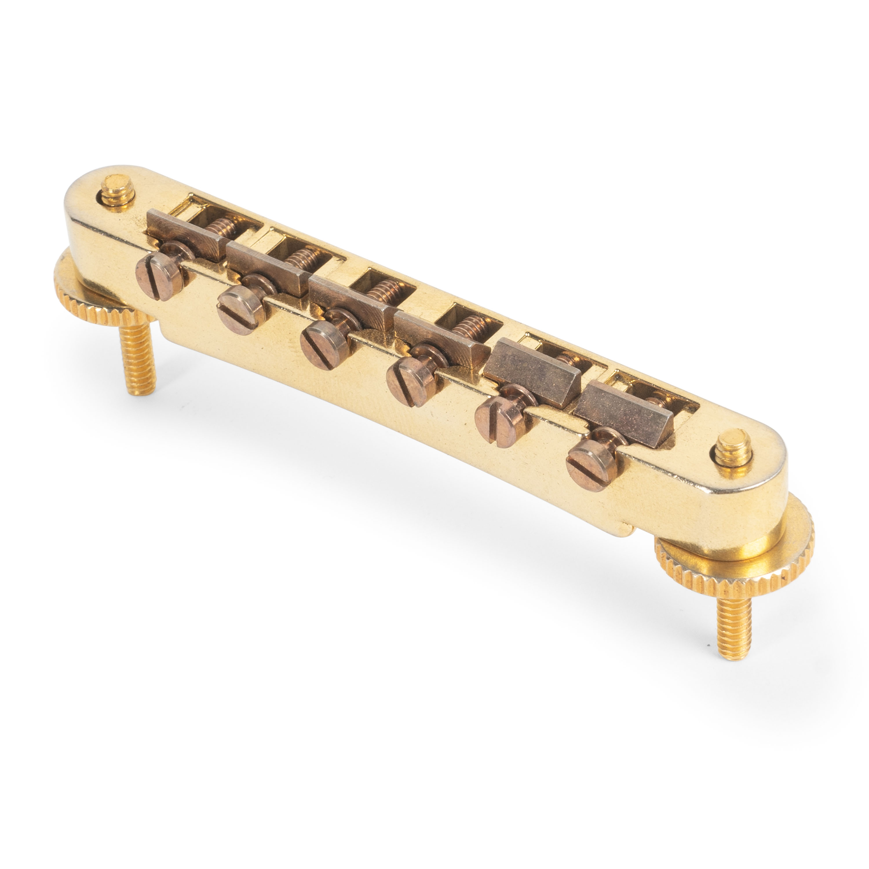 GuitarSlinger Cryocated Aged Non-Wire ABR-1 Tune-o-matic Bridge, Aged Gold GuitarSlinger Cryocated Aged Non-Wire ABR-1 Tune-o-matic Bridge, Aged Gold