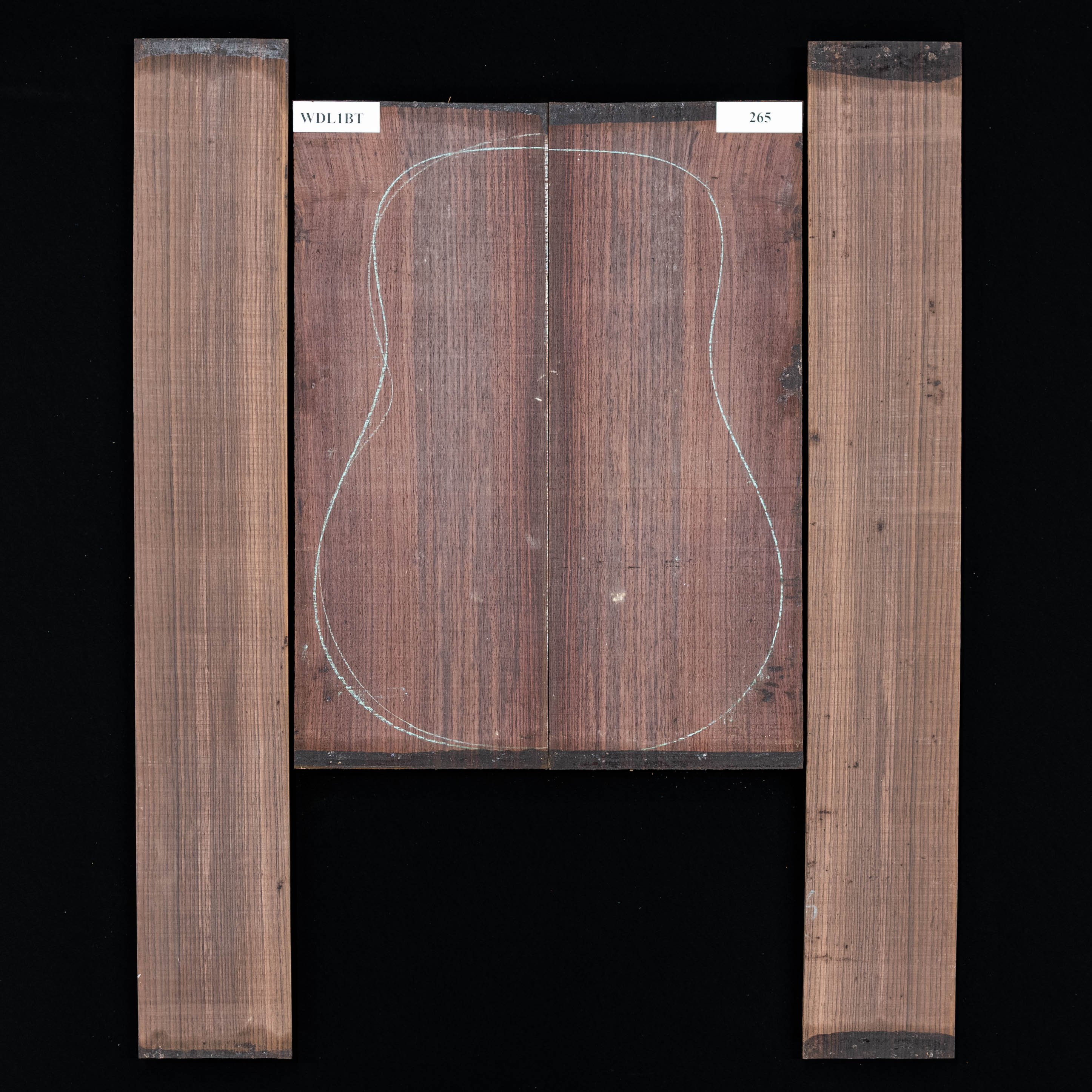 East Indian Rosewood Back Side Set 265 Stewmac